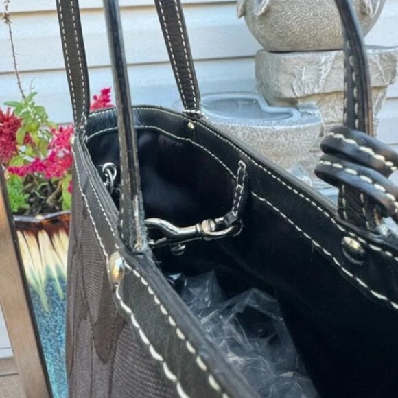 GUC 2006 Coach Signature Stripe Tote Shoulder Bag - Picture 4 of 7